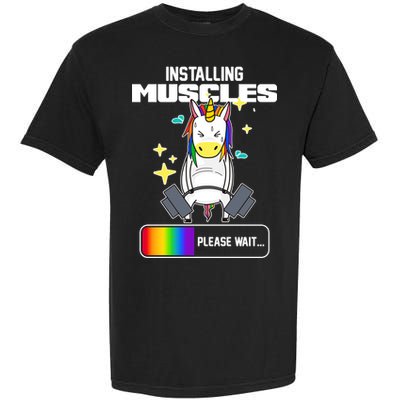 Installing Muscles Unicorn Lifting Garment-Dyed Heavyweight T-Shirt