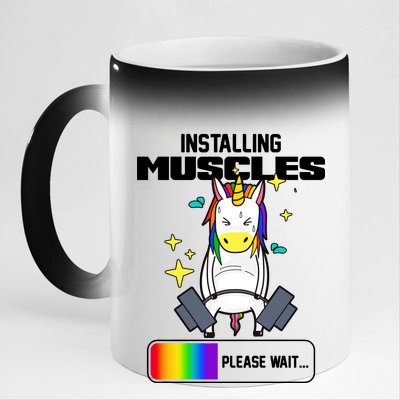 Installing Muscles Unicorn Lifting 11oz Black Color Changing Mug