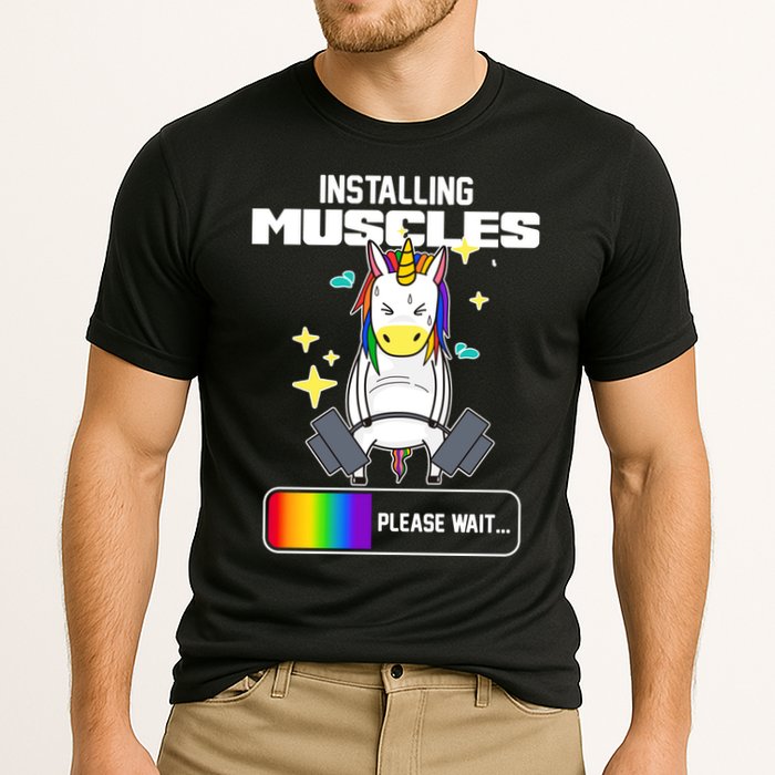 Installing Muscles Unicorn Lifting Performance Shirt