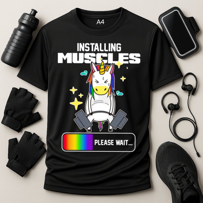 Installing Muscles Unicorn Lifting Performance Shirt