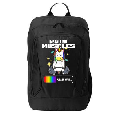 Installing Muscles Unicorn Lifting City Backpack