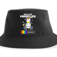 Installing Muscles Unicorn Lifting Sustainable Bucket Hat