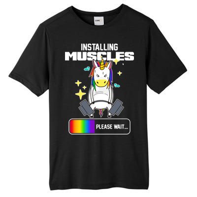 Installing Muscles Unicorn Lifting Tall Fusion ChromaSoft Performance T-Shirt