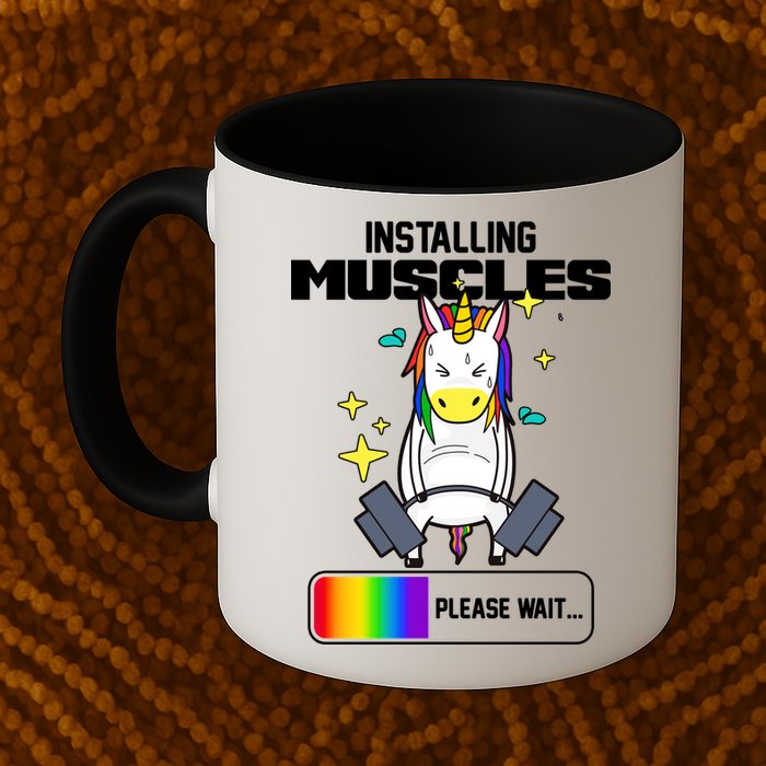 Installing Muscles Unicorn Lifting Mug