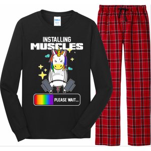 Installing Muscles Unicorn Lifting Long Sleeve Pajama Set