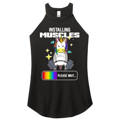 Installing Muscles Unicorn Lifting Women's Perfect Tri Rocker Tank