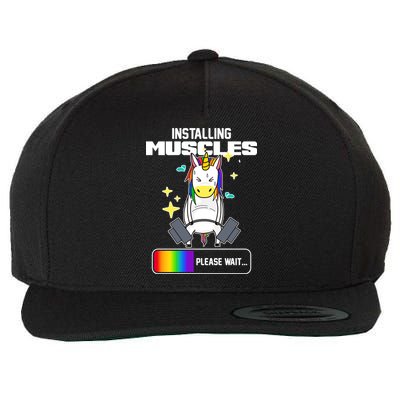 Installing Muscles Unicorn Lifting Wool Snapback Cap