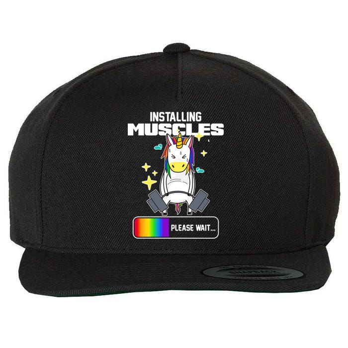 Installing Muscles Unicorn Lifting Wool Snapback Cap
