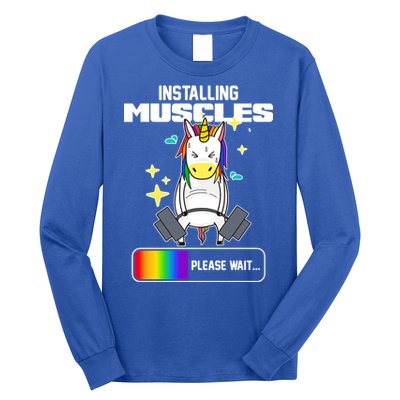 Installing Muscles Unicorn Lifting Long Sleeve Shirt