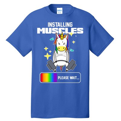 Installing Muscles Unicorn Lifting Tall T-Shirt