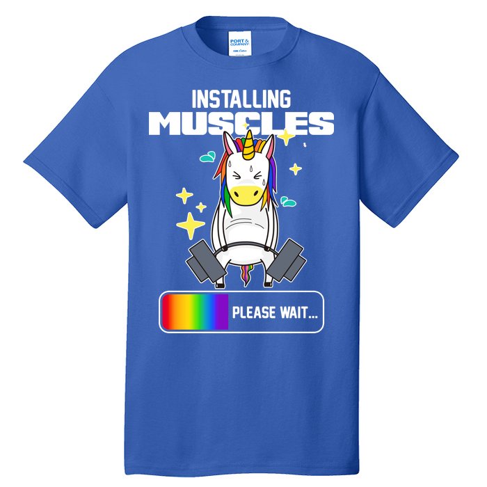 Installing Muscles Unicorn Lifting Tall T-Shirt