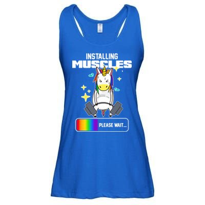 Installing Muscles Unicorn Lifting Ladies Essential Flowy Tank