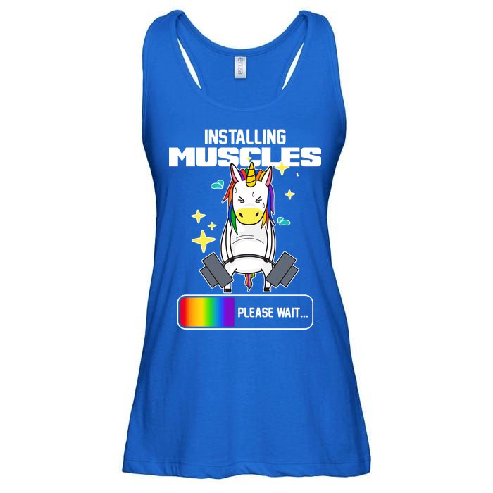 Installing Muscles Unicorn Lifting Ladies Essential Flowy Tank