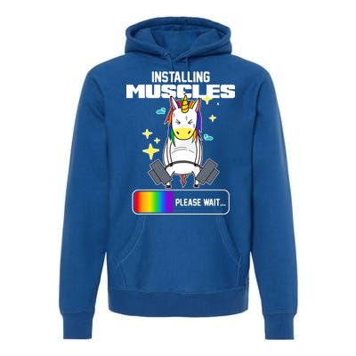 Installing Muscles Unicorn Lifting Premium Hoodie