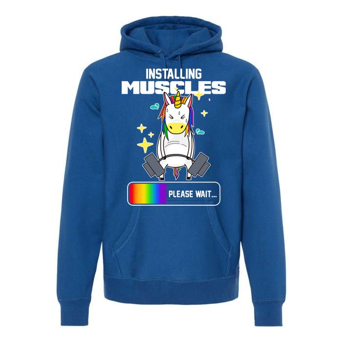 Installing Muscles Unicorn Lifting Premium Hoodie