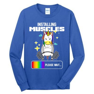 Installing Muscles Unicorn Lifting Tall Long Sleeve T-Shirt