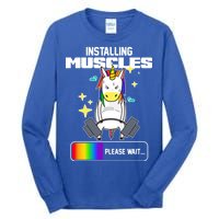 Installing Muscles Unicorn Lifting Tall Long Sleeve T-Shirt