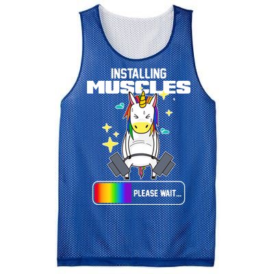 Installing Muscles Unicorn Lifting Mesh Reversible Basketball Jersey Tank