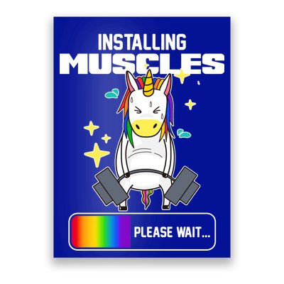 Installing Muscles Unicorn Lifting Poster