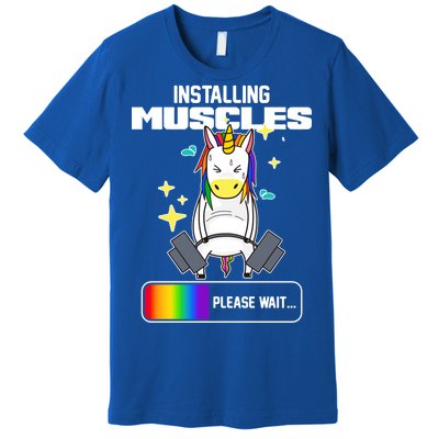 Installing Muscles Unicorn Lifting Premium T-Shirt