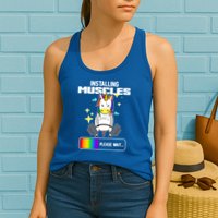 Installing Muscles Unicorn Lifting Womens Tank Top