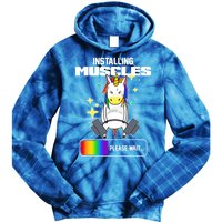 Installing Muscles Unicorn Lifting Tie Dye Hoodie