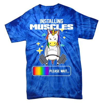 Installing Muscles Unicorn Lifting Tie-Dye T-Shirt