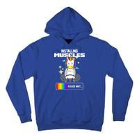 Installing Muscles Unicorn Lifting Tall Hoodie