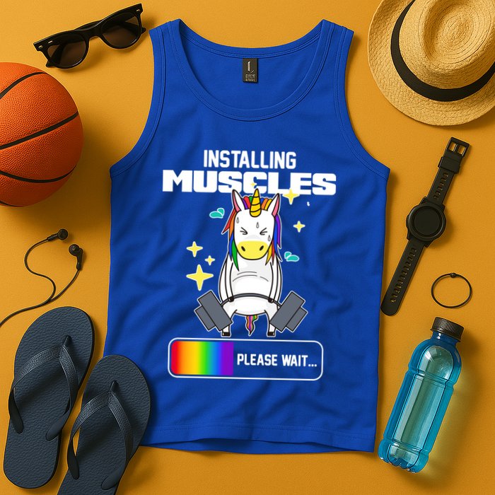 Installing Muscles Unicorn Lifting Tank Top
