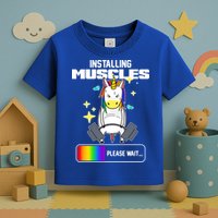 Installing Muscles Unicorn Lifting Toddler T-Shirt