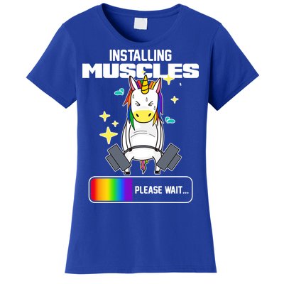 Installing Muscles Unicorn Lifting Women's T-Shirt