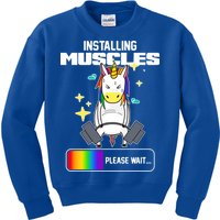 Installing Muscles Unicorn Lifting Kids Sweatshirt