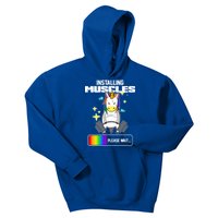 Installing Muscles Unicorn Lifting Kids Hoodie