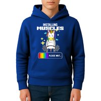Installing Muscles Unicorn Lifting Kids Hoodie