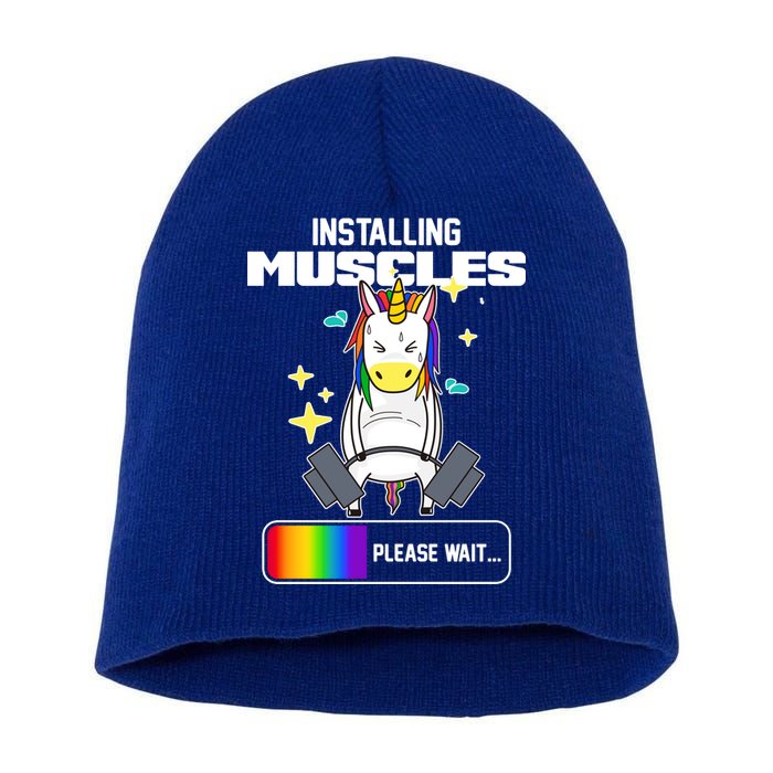 Installing Muscles Unicorn Lifting Short Acrylic Beanie