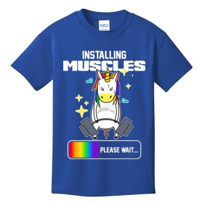 Installing Muscles Unicorn Lifting Kids T-Shirt
