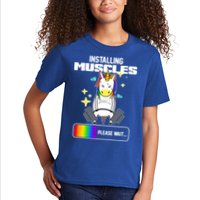 Installing Muscles Unicorn Lifting Kids T-Shirt
