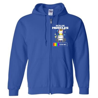 Installing Muscles Unicorn Lifting Full Zip Hoodie