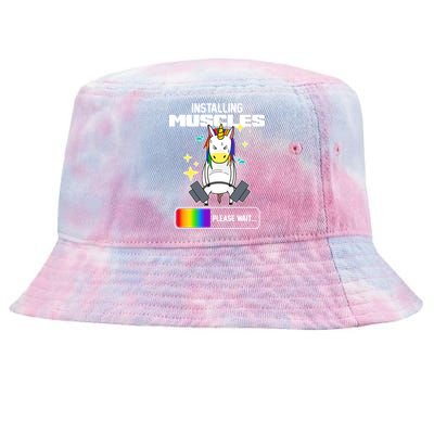 Installing Muscles Unicorn Lifting Tie-Dyed Bucket Hat