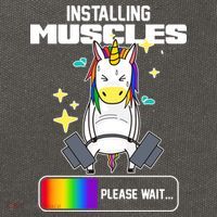 Installing Muscles Unicorn Lifting Cotton Canvas Backpack