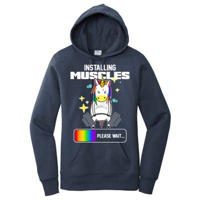 Installing Muscles Unicorn Lifting Women's Pullover Hoodie