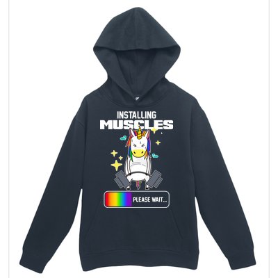 Installing Muscles Unicorn Lifting Urban Pullover Hoodie