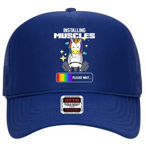 Installing Muscles Unicorn Lifting High Crown Mesh Back Trucker Hat