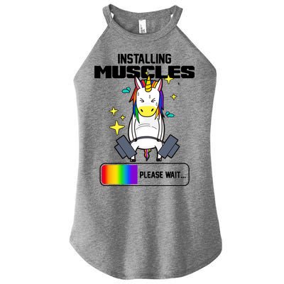 Installing Muscles Unicorn Lifting Women's Perfect Tri Rocker Tank