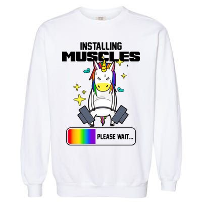 Installing Muscles Unicorn Lifting Garment-Dyed Sweatshirt