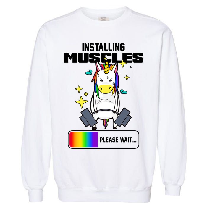 Installing Muscles Unicorn Lifting Garment-Dyed Sweatshirt