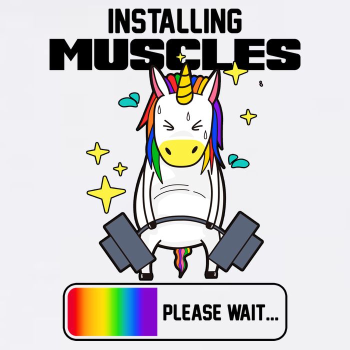 Installing Muscles Unicorn Lifting Garment-Dyed Sweatshirt