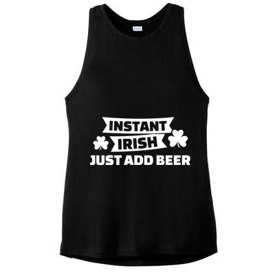 Instant Irish Just Add Beer Ladies PosiCharge Tri-Blend Wicking Tank