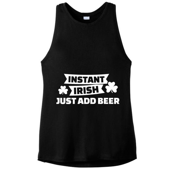Instant Irish Just Add Beer Ladies PosiCharge Tri-Blend Wicking Tank