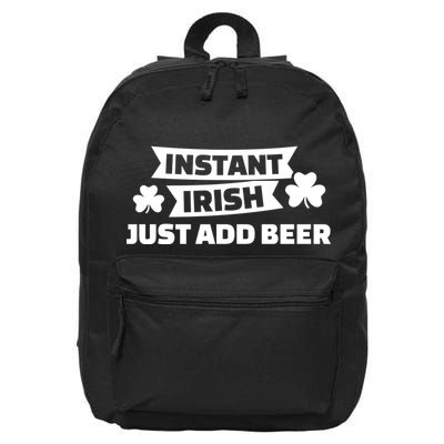 Instant Irish Just Add Beer 16 in Basic Backpack